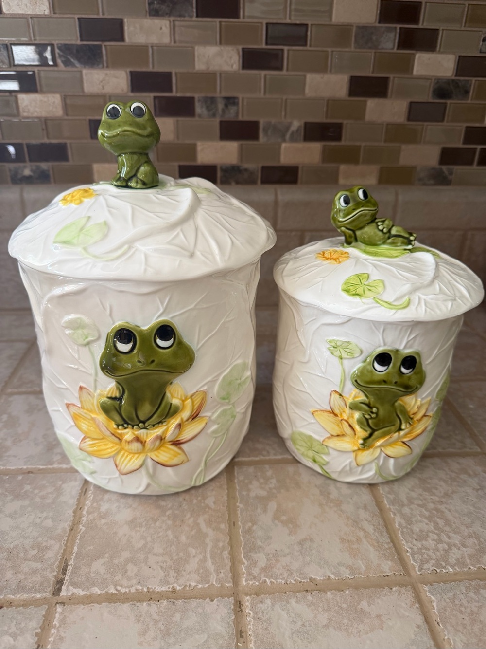 vintage 1978 sears roebuck neil the frog canisters (2)